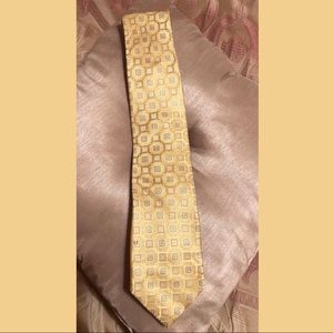 Sean John Checker Box Design GoldTone Tie.